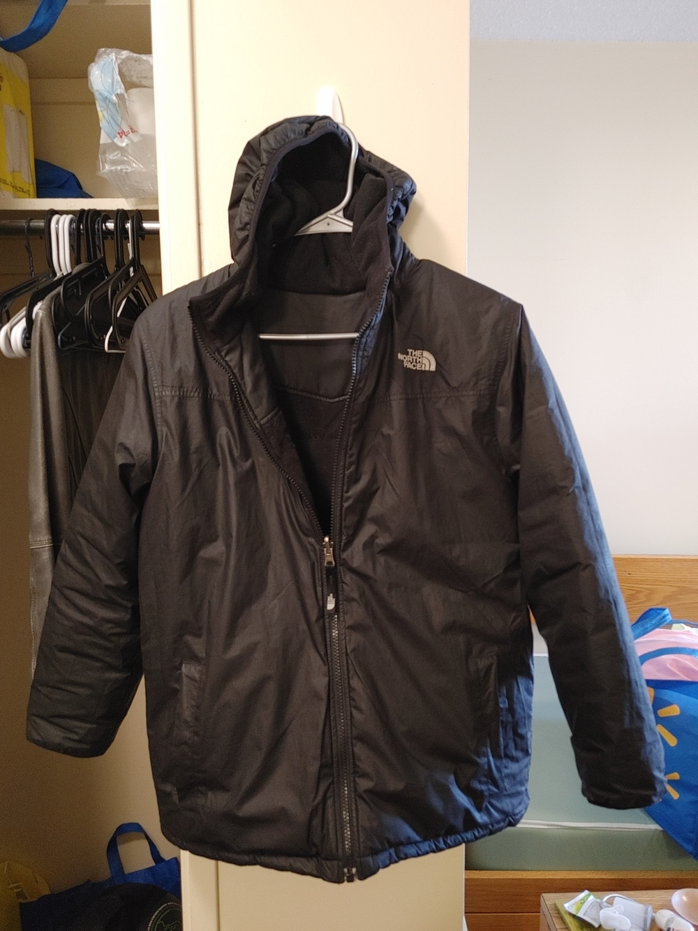The North Face Black Hooded Boys' Puffer Jacket
